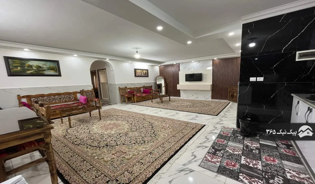 سالن نشیمن اجاره ویلا استخردار نزدیک ساحل بابلسر